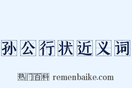 孙公行状近义词是什么意思的图片
